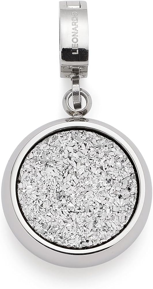 Jewels BY Leonardo Collana Clip & Mix Charlene 3 Pezzi Set in Acciaio Inox Dorato, Catena 50 cm, Bracciale 19 cm, Ciondolo 4 cm, Vetro, Perla e Blu