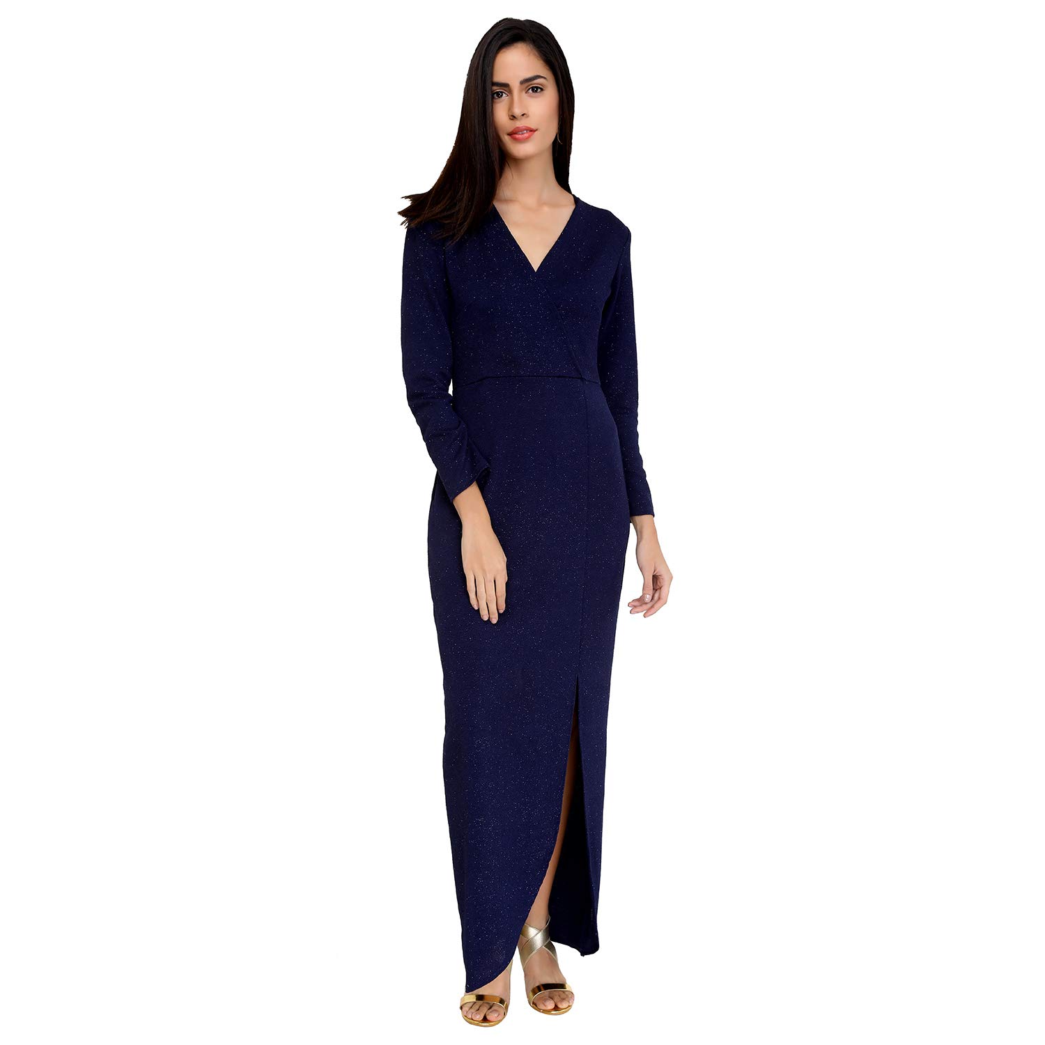 Ashtag Midnight Blue Shimmer Wrap Dress