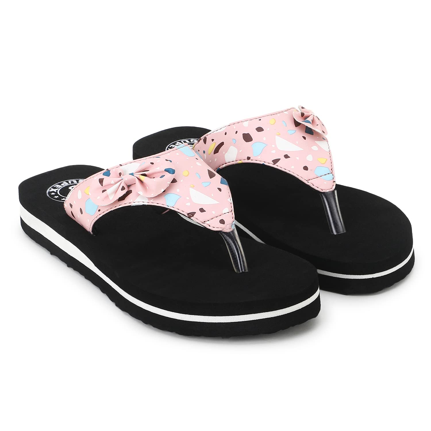 MAYRA CREATIONS Women Comfortable Stylish Fashion Fancy Bow Flip Flop Slipper Women & Girls (Pink 4) (B0BTPDT6P8) Amazon Price History, Amazon Price Tracker
