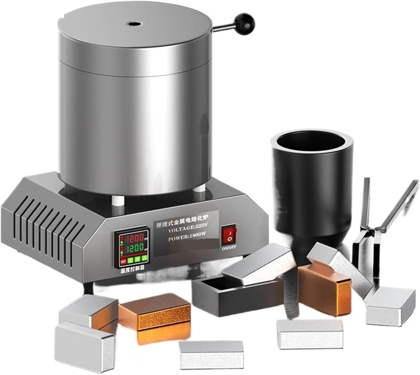 Metal Electric Melting Furnace 10 Kg Aluminum Miniaturized Experimental Muffle Copper Gold And Silver Jewelry Heats Quickly(Melting furnace (10 kg))