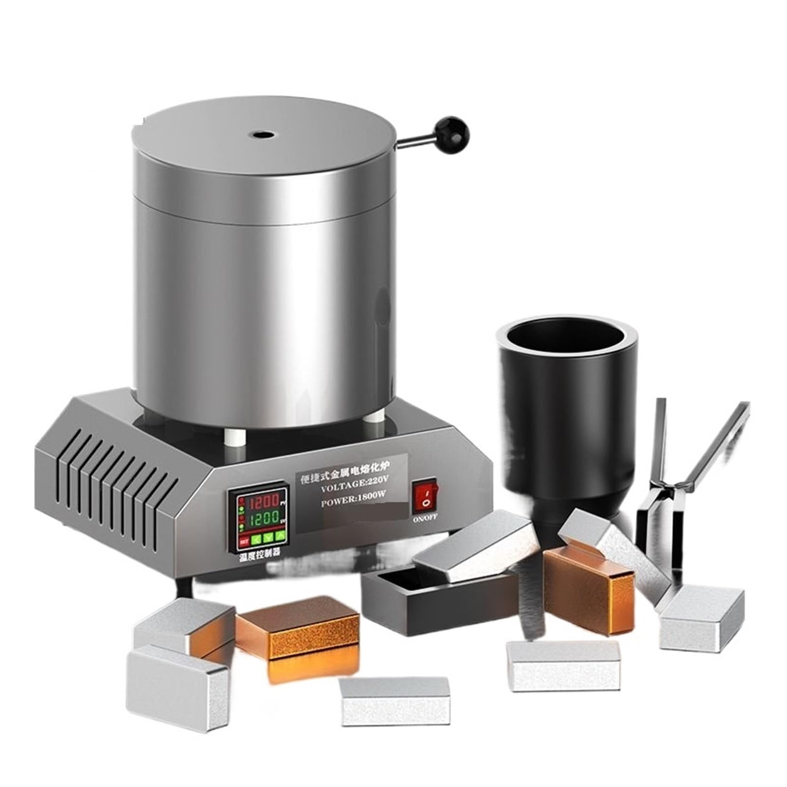 Metal Electric Melting Furnace 10 Kg Aluminum Miniaturized Experimental Muffle Copper Gold And Silver Jewelry Heats Quickly(Melting furnace (10 kg))