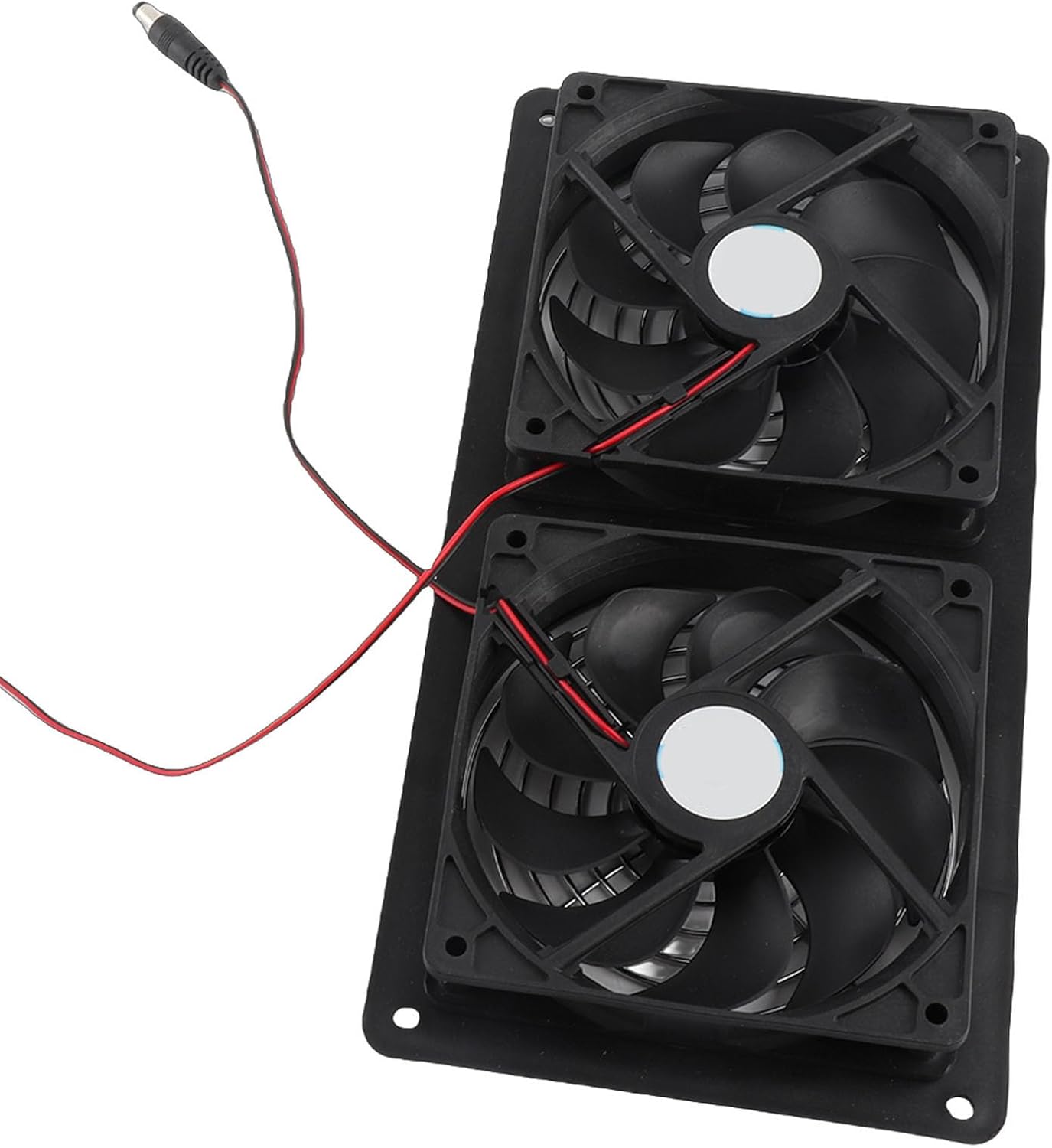 20W Solar Panel Exhaust Fan Kit, Dual Fan Aluminum Design for Chicken Coops and Greenhouses - Waterproof, Energy Efficient Ventilation, Easy Outdoor Installation