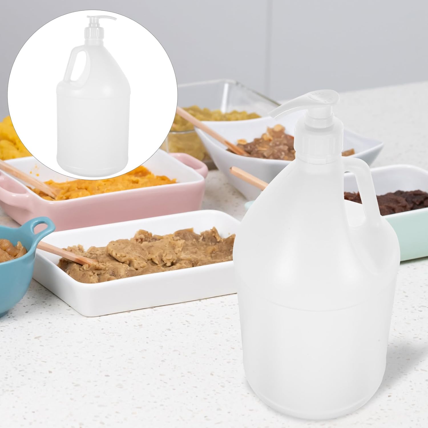 CHILDWEET Food Grade Liquid Detergent Dispenser Bottle Empty Container Refillable for Laundry Liquid Shampoo Bottle