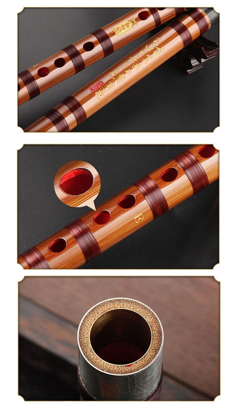 dizi Hinese DiZi Bambus Flöte Professionelle Spielen Fife, Bittere Bambusflöte, Musikinstrument C/d/e/f/g Melde for Anfänger Prüfungsstufe Erwachsene Studenten Bambusflöten(C)