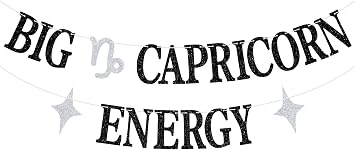 Big Capricorn Energy Banner, Capricorn Birthday Graland, Capricorn Season, Horoscope Astrology Decorations, 12 Constellation Zodiac Birthday Party Supplies