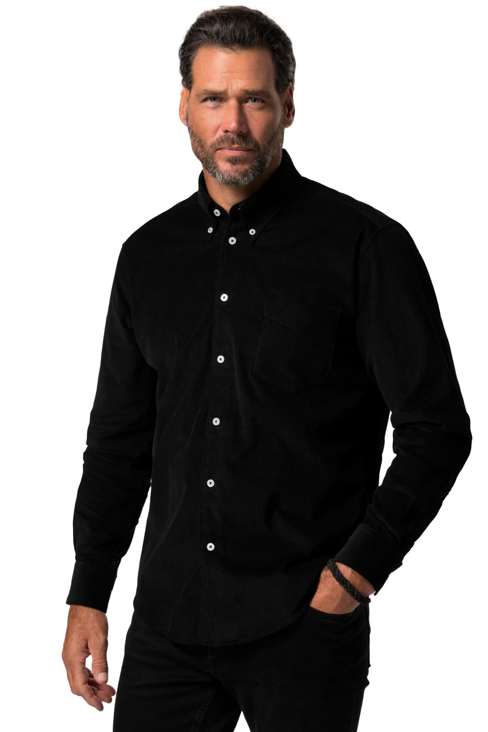 JP 1880 Chemise De Nuit Homme Grandes Tailles Rayées Henley – Confort XXL Jusqu'à 8XL, Jersey Doux Et Élégant