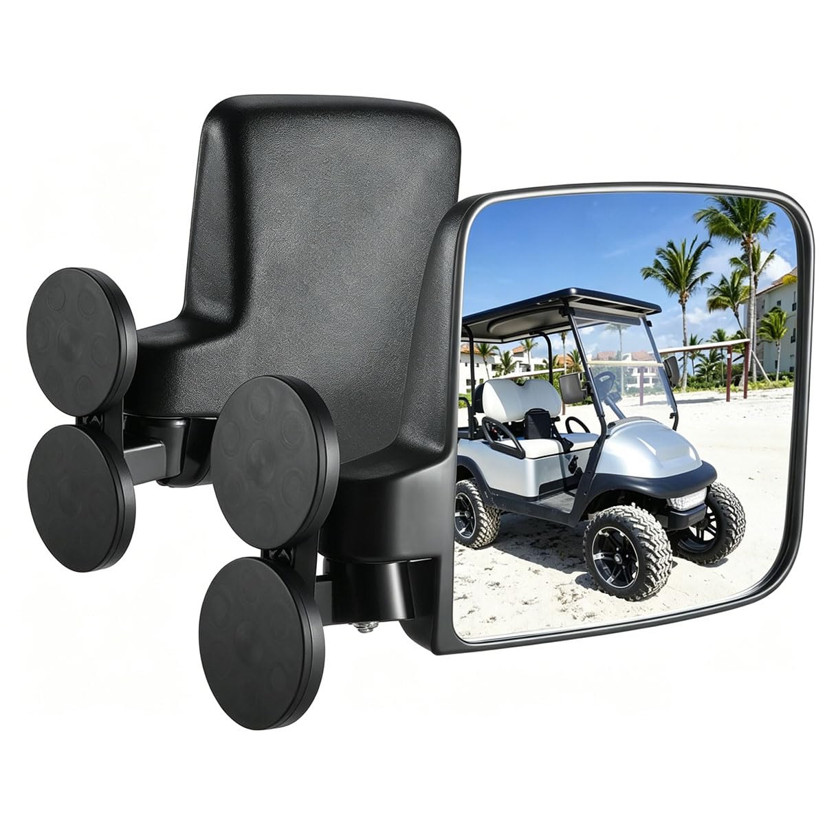 Rdllzxuip Magnetic Side Mirror for Komatsu Small-Dozer-Crawler D37EX-D39EX-Series Universal ROPS Clamp On 2008-2026, Convex Design with Multi-Angle Adjustment