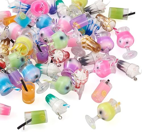 Miniatura 9 de Mega Pet Dijes colgantes de resina de imitación de comida, bonito adorno colgante para hacer pulseras, collares, aretes, joyería y manualidades,