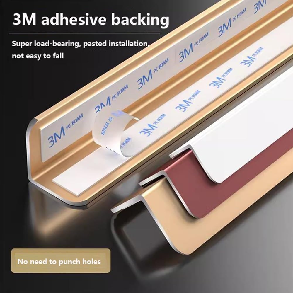 EMENAR Edging Trim Transition Strip, 80cm Threshold Seam Cover Strip Aluminium Alloy Floor Divider Strip, Wide 1.5/2/3/4cm Cuttable Length Customizable (Color : Gold, Size : 4 * 4cm)