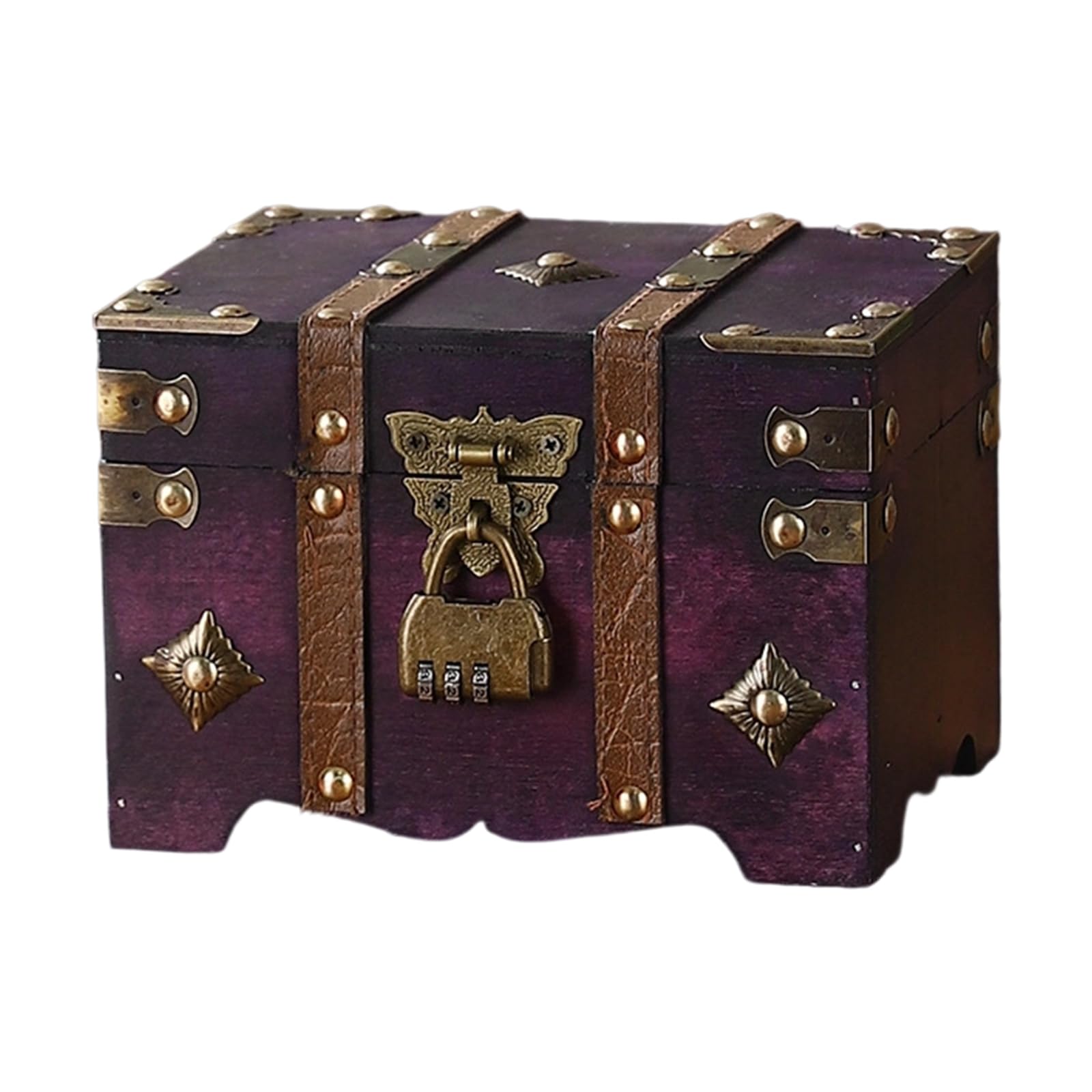 APGLSXY European Wood Suitcases Spacious Handheld Travel Trunk for Collector and Enthusiasts Daily Casual Use Travel Suitcases