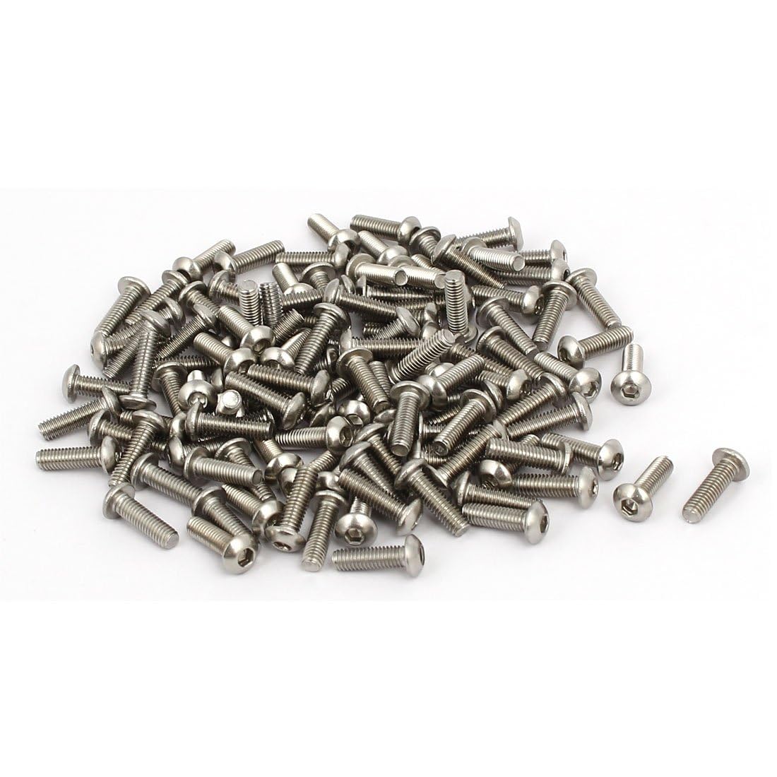 TA-VIGOR 120Pcs M3 x 10mm 304 Stainless Steel Button Head Hex Socket Cap Screws
