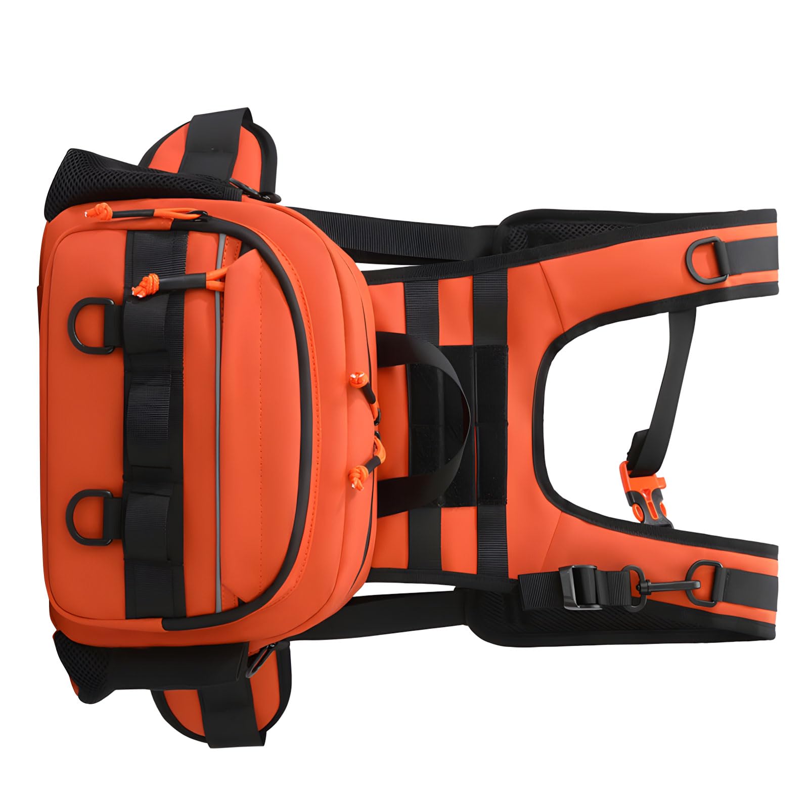 Pettorale da pesca antigraffio a scomparti multipli Resistente agli spruzzi d ' acqua con strisce riflettenti Borsa antigraffio Pettorale a scomparti multipli Zaino antispruzzo con strisce riflettenti