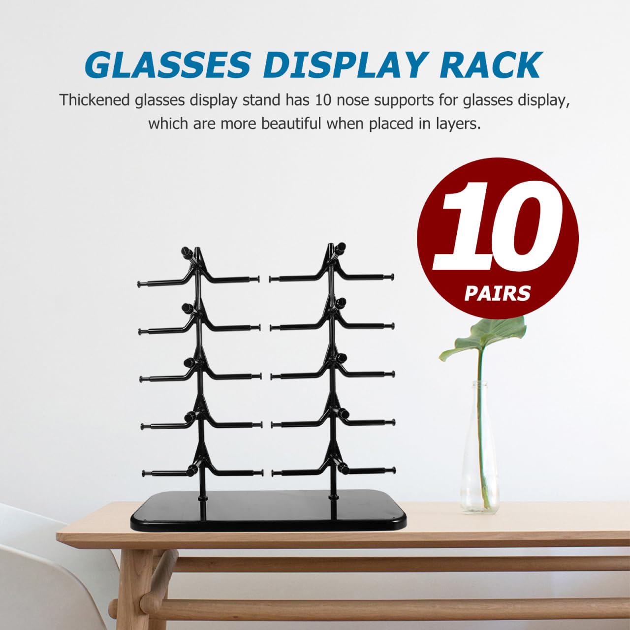 2-Pack Plush Lined Eyeglass Holders - Desktop Glasses Stand With Non-Slip Base For Home & Office - View #4