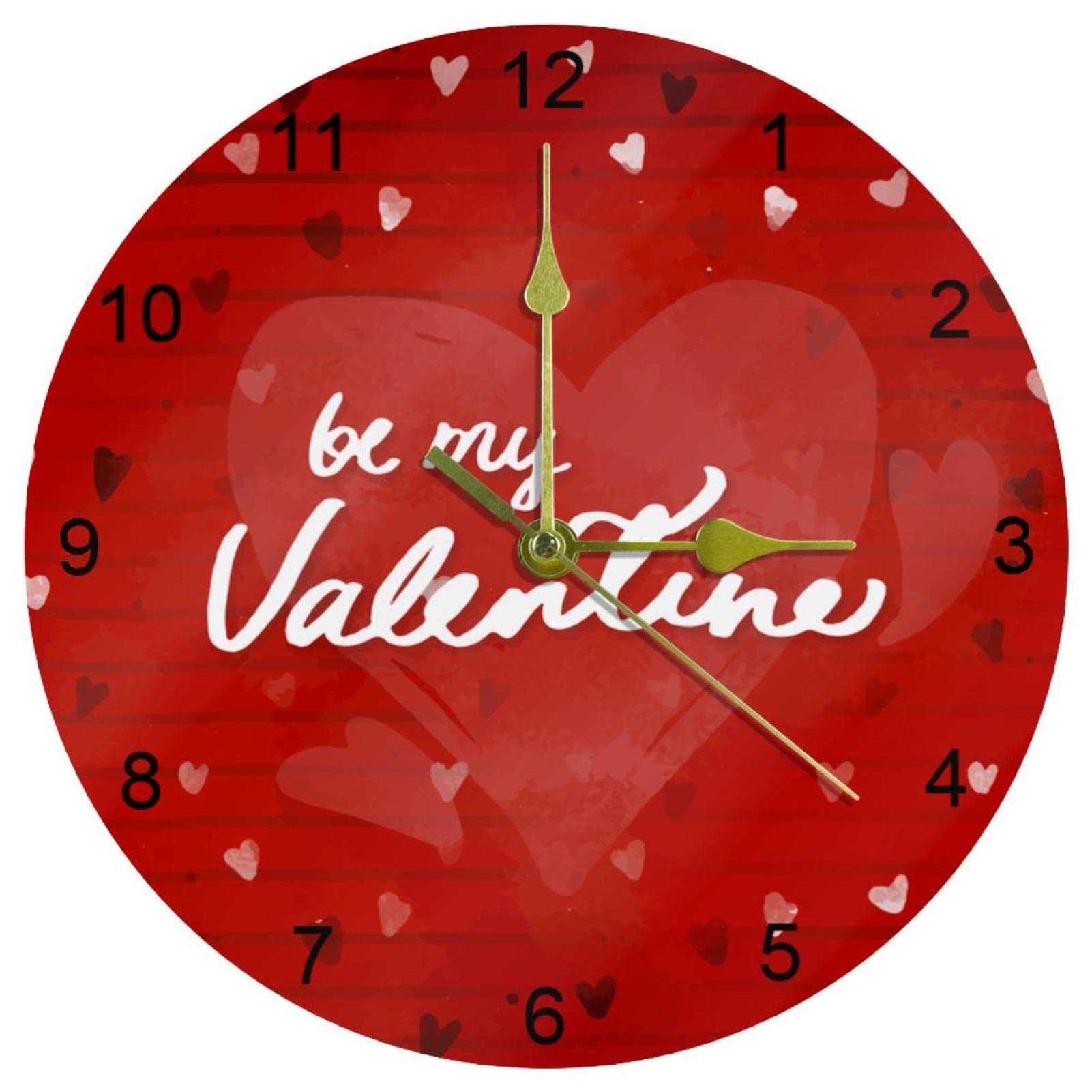 Horloge murale silencieuse rouge 25,4 cm sans aucun tic-tac
