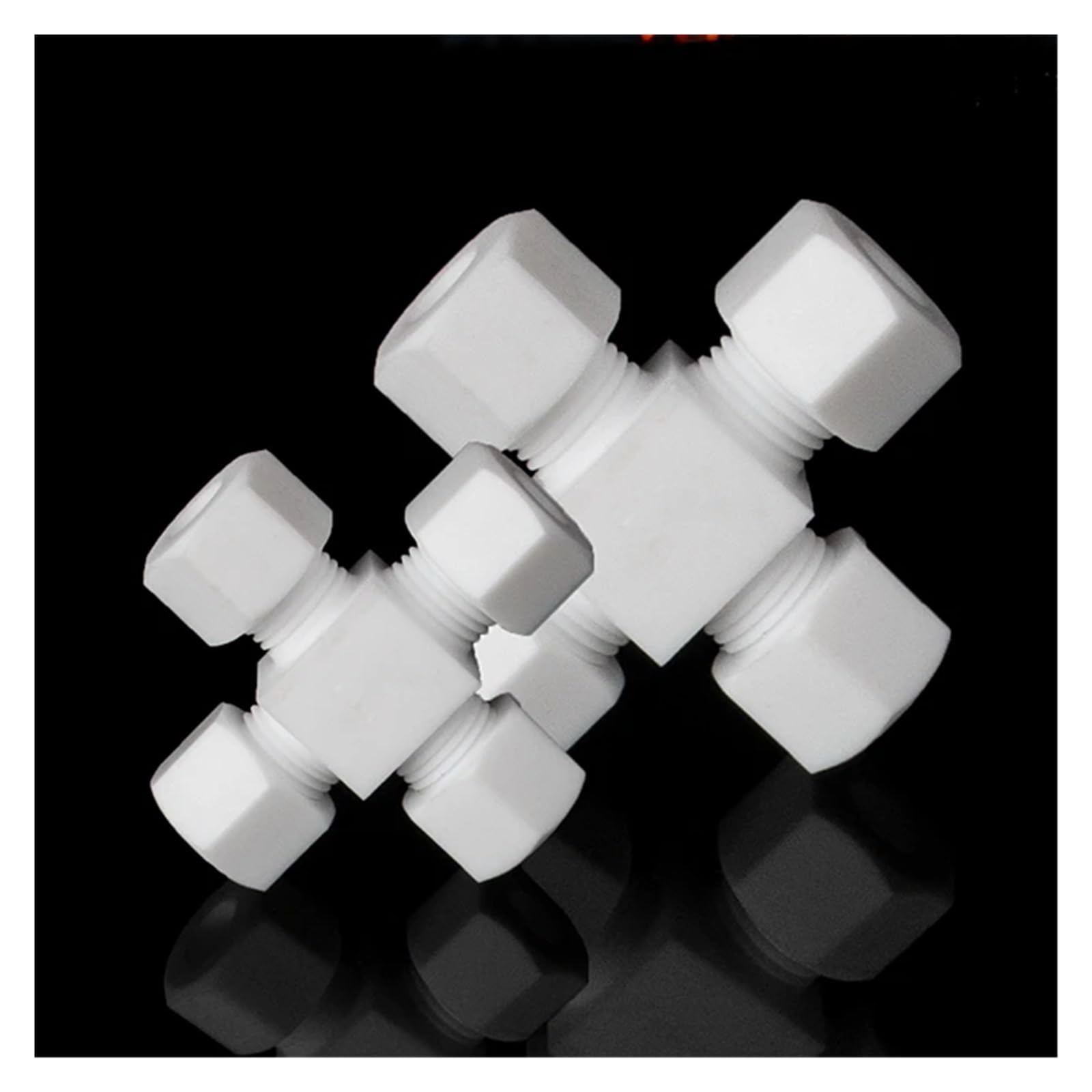 Raccord de compression for tube de 1/8" 1/4" 3/8" 1/2" 1" OD, croix 4 voies, 3 4 6 8 10 12 mm, raccord de tuyau, adaptateur de connecteur(4mm)