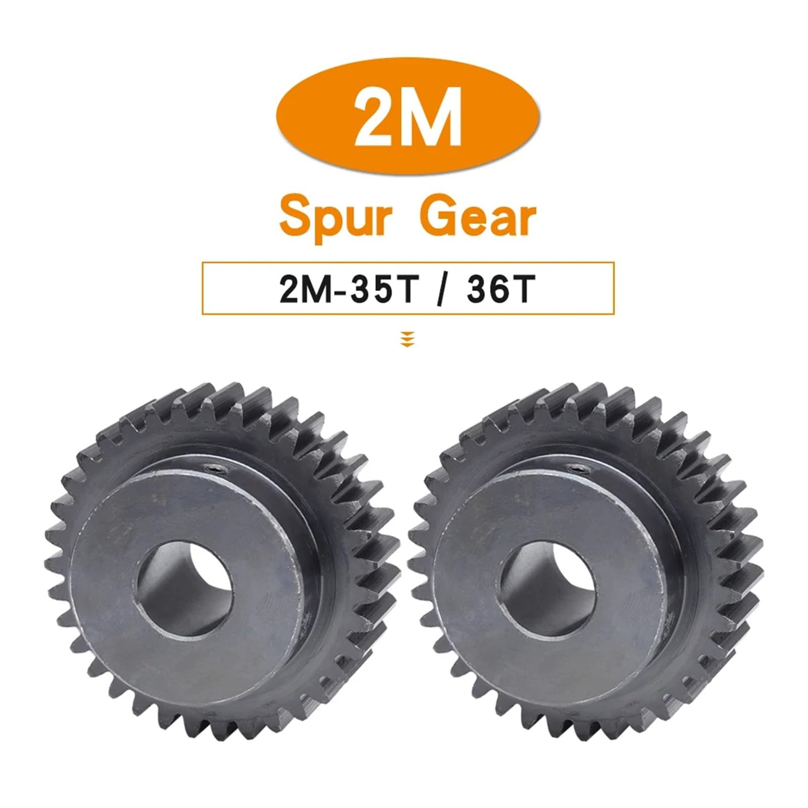 Set di Ingranaggi del pignone, 2M-35T/36T Alesaggio 10/12/14/15/19/20/25 mm Ruota dentata annerita SC45#Acciaio al Carbonio Altezza Denti 20 mm Altezza ingranaggio 35 mm(2M36T - Bore 20 mm)