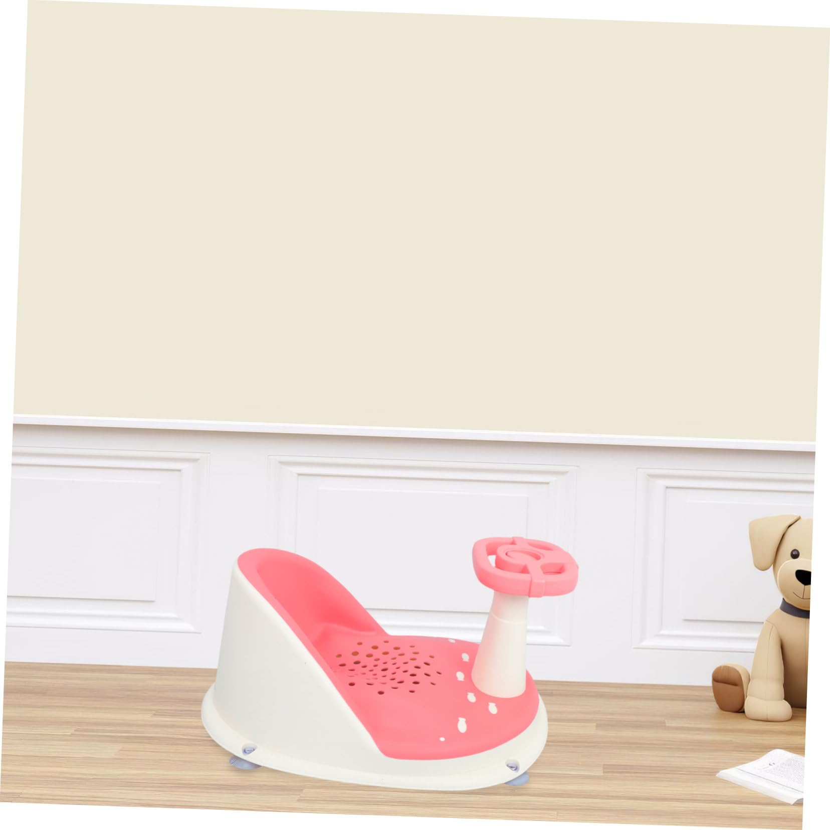 BESTonZON Sitz für Babybadewanne Rutschfest mit Höhenverstellbarkeit und Schnellem Ablaufsystem Komfortabler Sitzwinkel für Babysicherheit und Hygiene