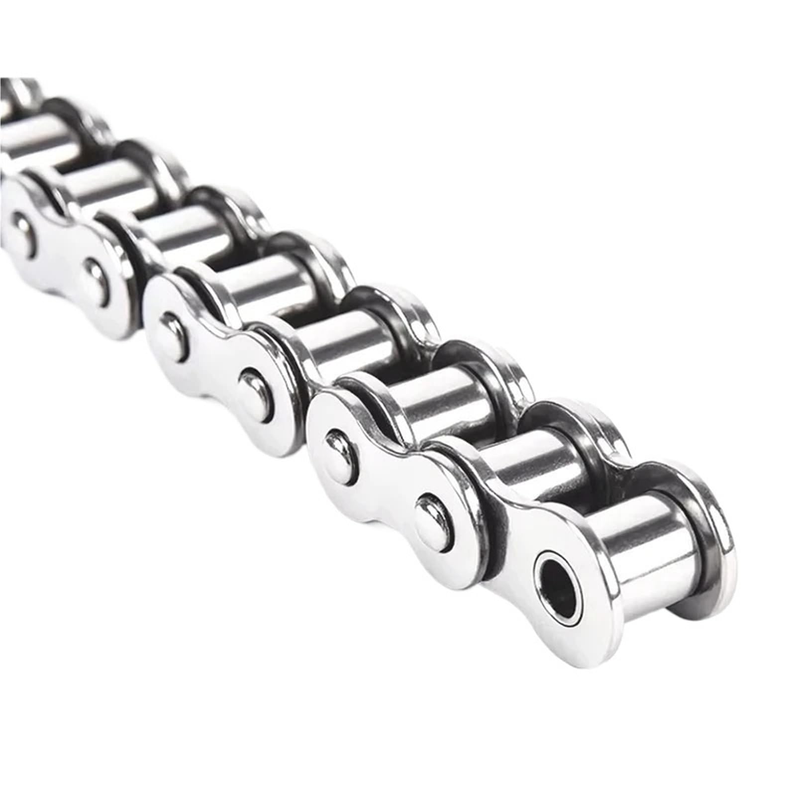 Rollenkette Aus Kohlenstoffstahl 304 Edelstahl-Rollenkette mit kurzer Teilung, industrielle Übertragungskette, 04C ~ 12A, 1 m/1,524 m Länge(L 1.524m,08B-1 (Pitch 12.7))