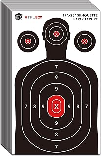 Atflbox Silhouette Paper Target for The Range, 17X25 inch Target Paper for Indoor and Outdoor Use, Suitable for Handguns, Pistols, Rifles, Airguns, Pellet Gun, BB Guns