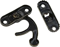 Vista 3 de 4 piezas de bronce Mini cierre de brazo oscilante de bronce Cierre de cerrojo antiguo adecuado para cajas de joyería, regalos, cajas de madera
