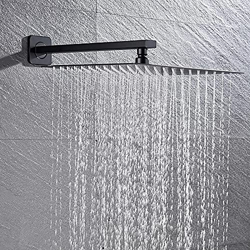 Ensemble de douche encastré noir avec mitigeur eau chaude et froide - 4