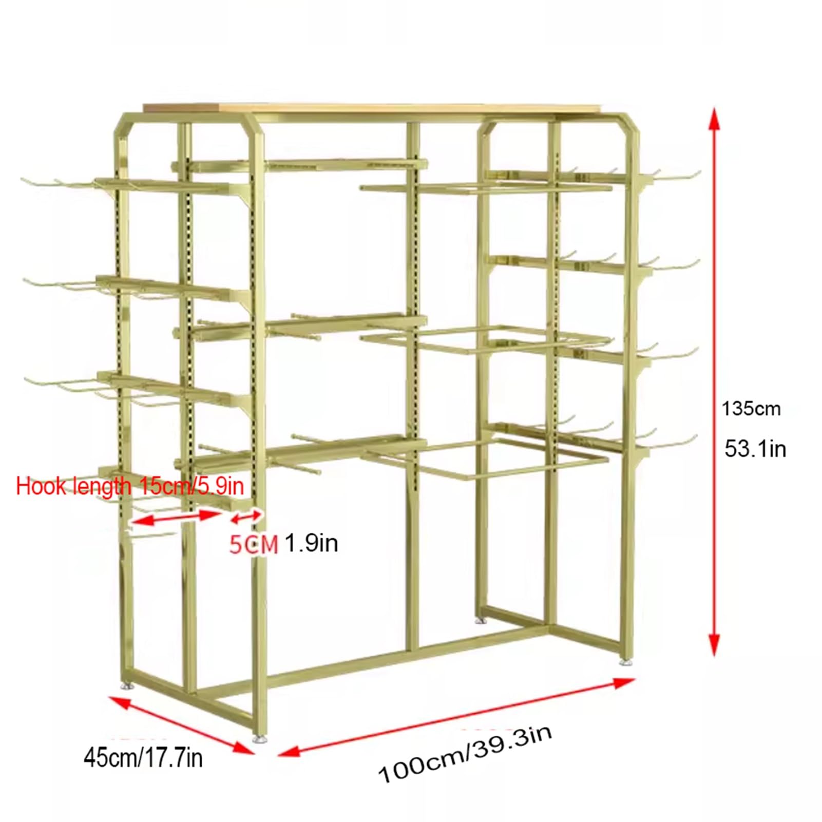 JevLoN Heavy Duty Metal Underwear Display Stands, Socks Stand Shelves, Bra Rack Swimsuit Beachwear Hanger, Supermarkets Commercial Clothing Store Multifunctional Retail Organizer(Black)