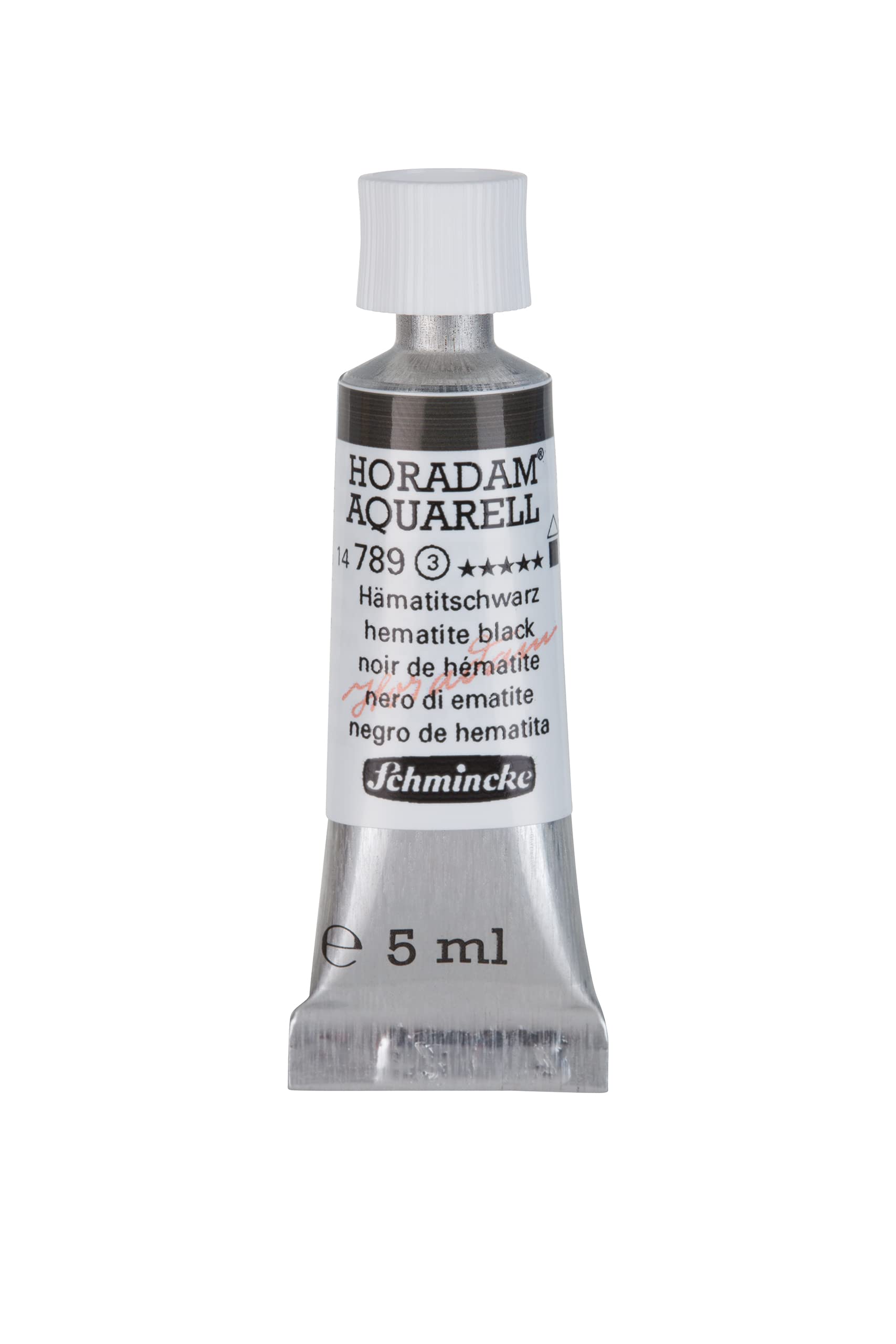 Schmincke Horadam Watercolour Paint PG17 Hematite Black 5ml For Artists