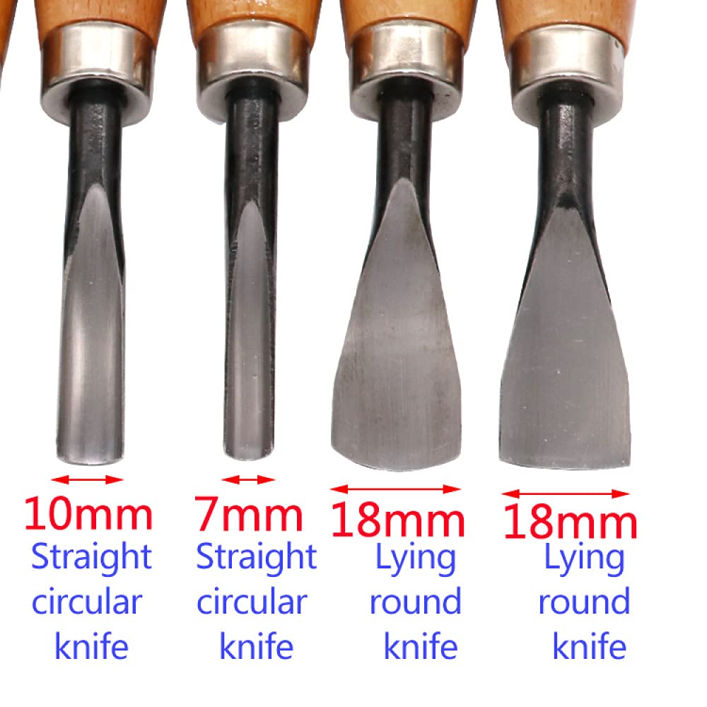 8Pcs Hand Holzschnitzwerkzeuge Chip Detail Meißel Set Messer Werkzeug Holzschnittmesser,wie abgebildet