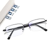 Lovispecs Nearsighted Glasses for Distance, Men Near Sighted Vision Driving Myopia Eyeglasses, See Farsighted Half Frame