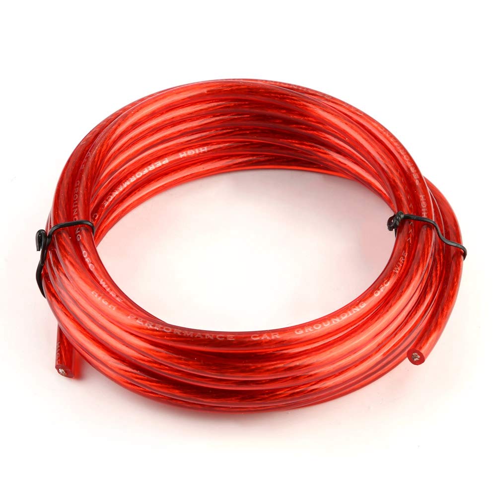 Car Subwoofer Amplifier Speaker Installation Wire Cable Kit mit Sicherung hochwertige Kabel für Verstärker und aktive Subwoofer verlustarme Übertragung oxidationsbeständige PVC Iso