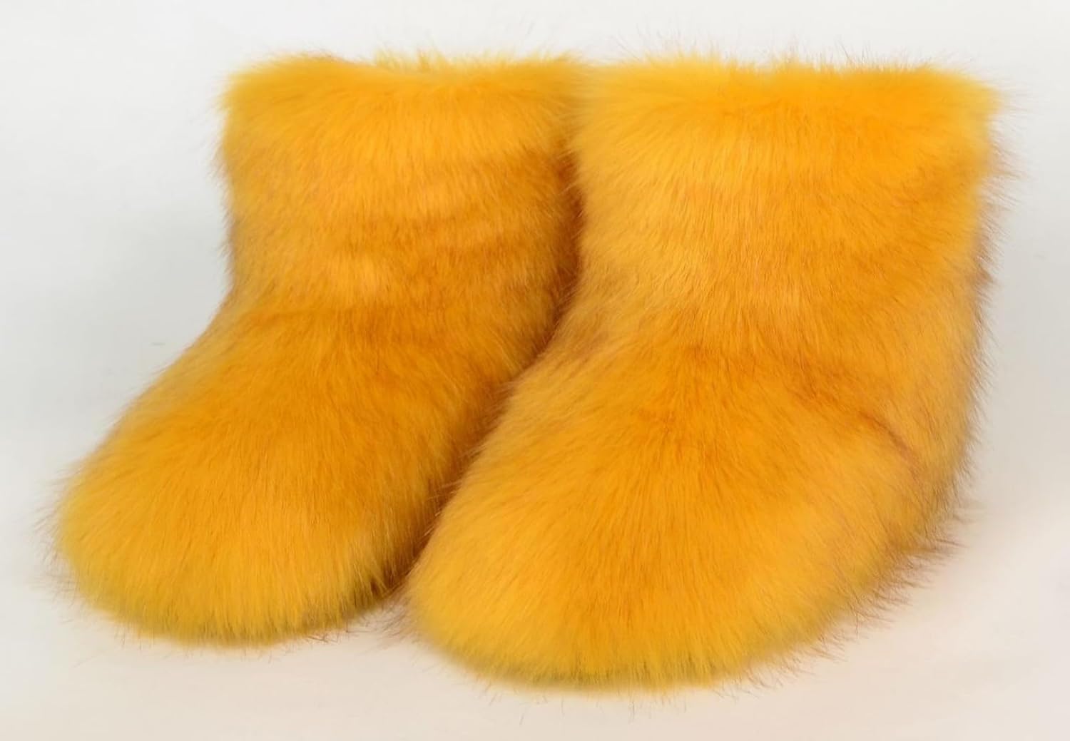 Girls Fluffy Furry Snow Boots Faux Fur Winter Warm Outdoor Boots - Image 2