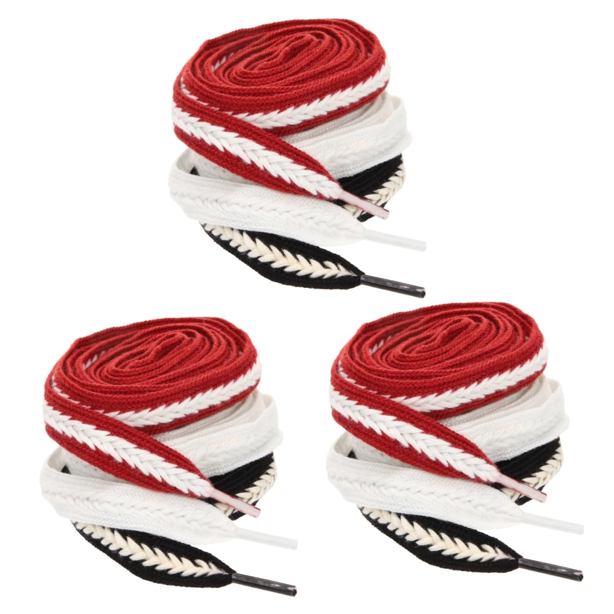 SOIMISS 9 Pares Cordones De Trigo Trenzado Cordones Para Botas Anchos De Alta Densidad Para Zapatillas De Poliester Botas Deportivas Poliéster Algodón