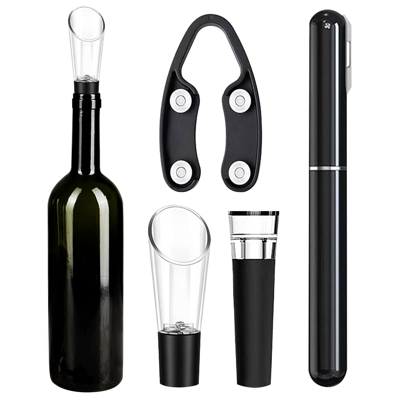 Ouvre-bouteille de vin avec pompe à air et tire-bouchon portable de voyage