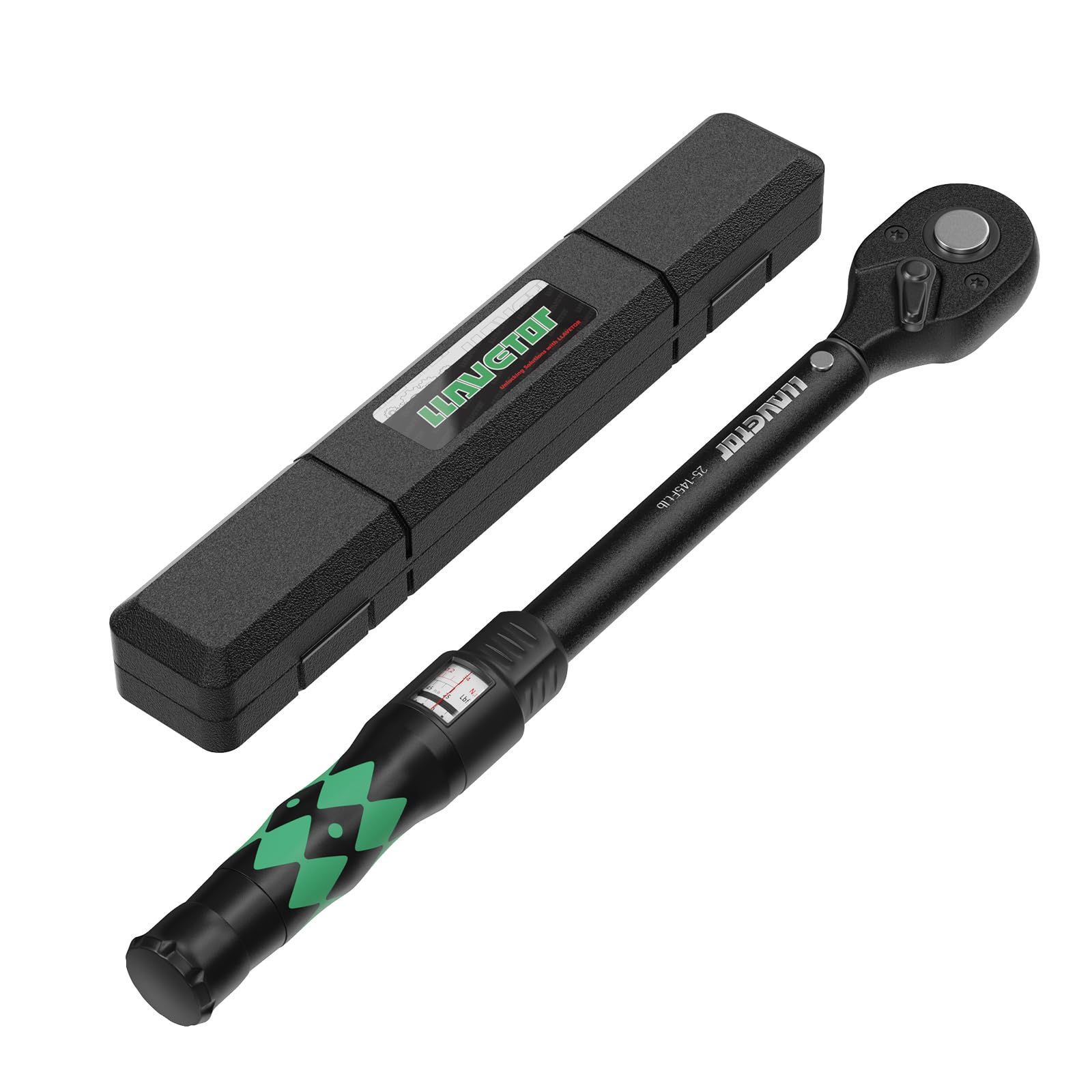 LLAVETOR Chiave Dinamometrica 1/2, Chiave Dinamometrica con Doppia Scala, Regolabile in Due Direzioni con Meccanismo a 72 Denti per La Manutenzione di Motocicli, Biciclette e Auto(30-210 Nm)