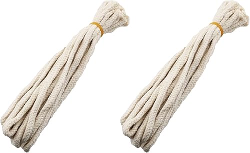 20 piezas de mecha de lámpara de aceite 16.9x0.2 in redondo de algodón queroseno quemador de queroseno mechas de repuesto para lámpara de alcohol de