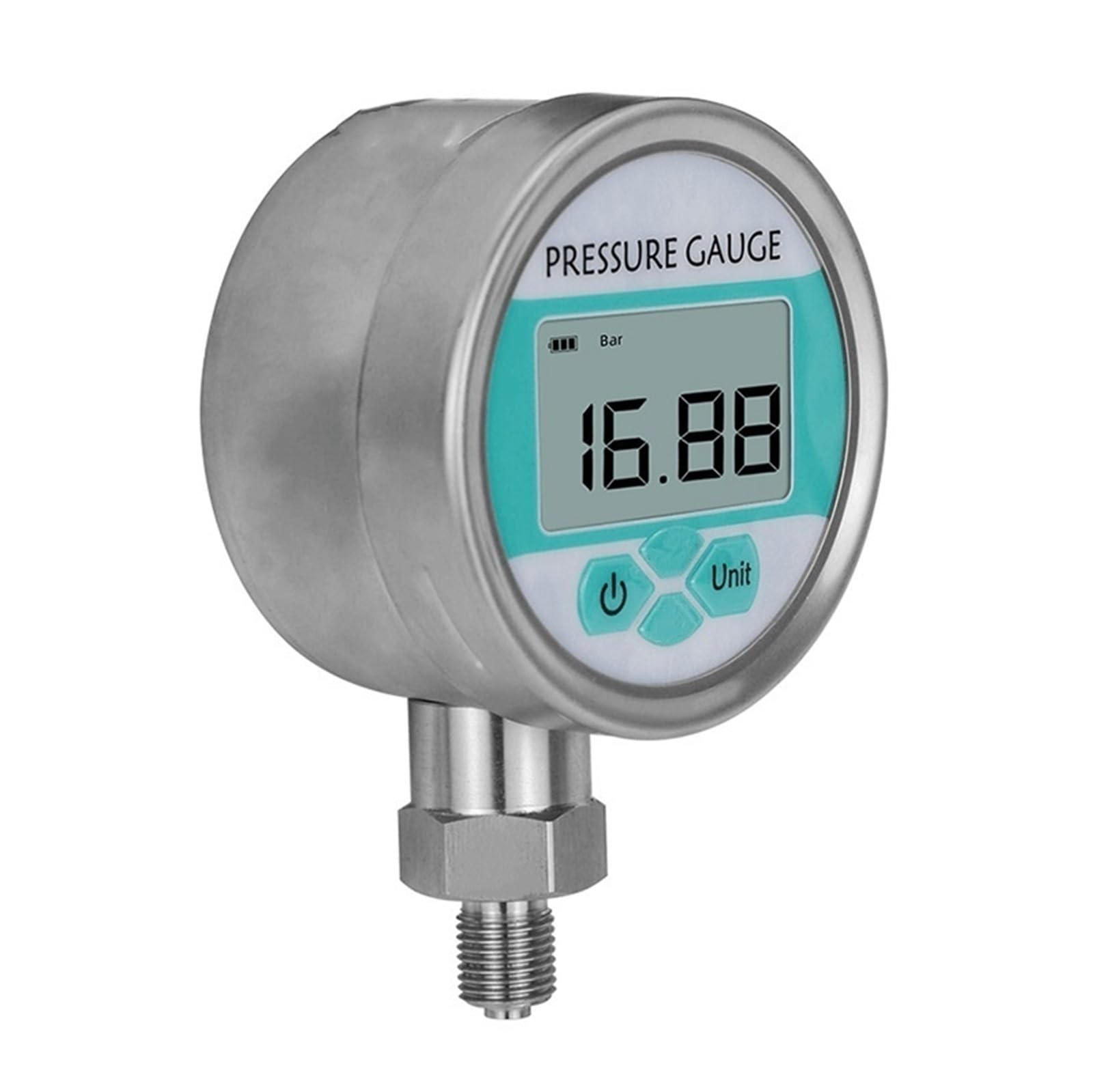 Medidor De Presión Digital De Precisión G1/2, 0-1000bar, Acero Inoxidable, DC9-24V, para Sistemas Neumáticos Hidráulicos Industriales, Funcionamiento Confiable