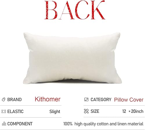 Miniatura 3 de Holly Jolly - Funda de almohada para decoración de Navidad 12 x 20 pulgadas funda de cojín para sofá verde claro 12 x 20 pulgadas