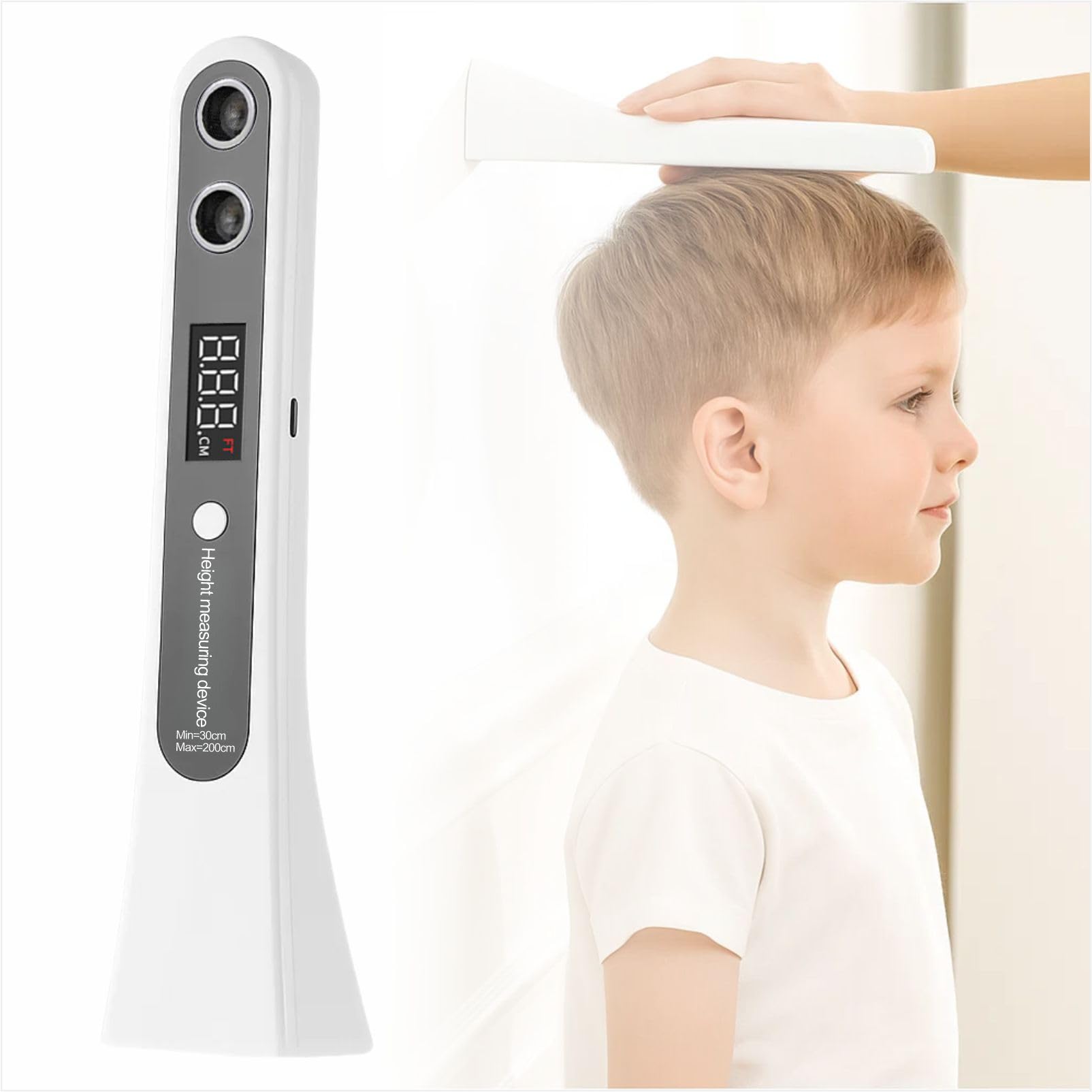 Portable Height Measurement - Handheld Ultrasonic Stadiometer for Boys and Girls, Digital Height Measuring Tool Scale for Kids Adults Home School Clinic Growth Tracking