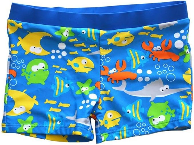 Amazon Co Jp Plus Nao プラスナオ スイムパンツ 海水パンツ 海パン サーフパンツ 水着 スイムウェア サメ エビ ヒトデ 魚 海の生き物 子供用 男の子 ボ 115cm 服 ファッション小物