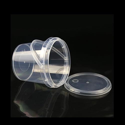 Miniatura 4 de Lobergel Paquete de 20 recipientes de limo de 17 onzas, cubos vacíos de 17 onzas fluidas con tapas y asa herméticas, tarros de almacenamiento de