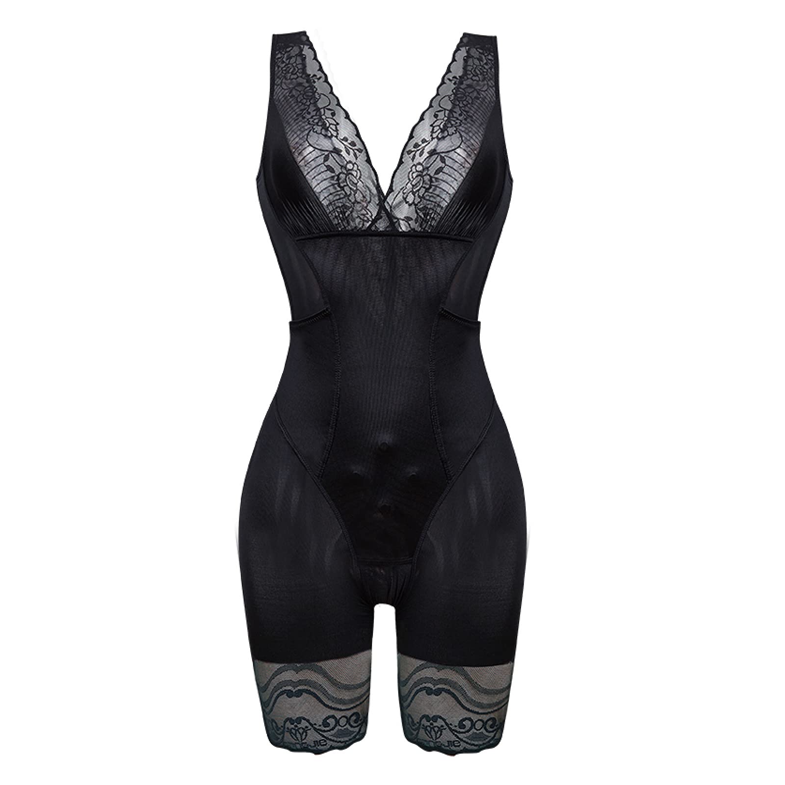 ZHYX Body Femme Gaine Amincissant Ventre Plat - Shapewear Sculptant Lingerie Minceur Black Large