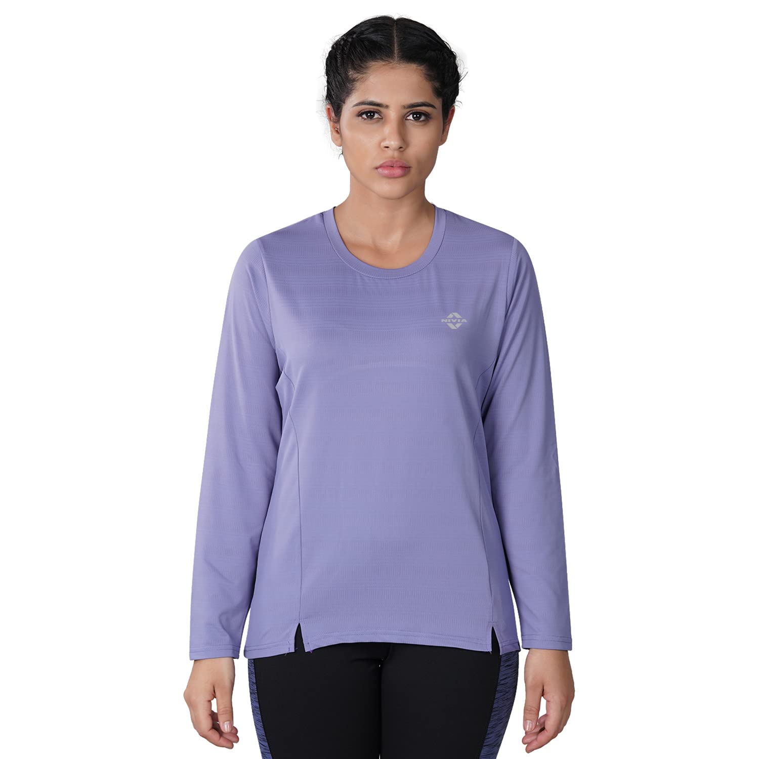 Nivia Nitro-6 Round Tee (Full Sleeve) -Women Size - L (Pale Blue) (B0BH4VDZKJ) Amazon Price History, Amazon Price Tracker