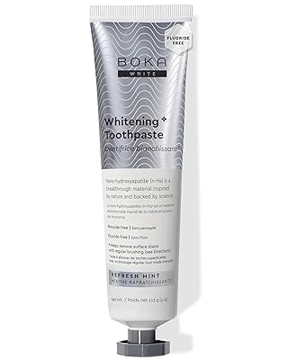 Boka Fluoride Free Toothpaste, Nano Hydroxyapatite Toothpaste, Appropriate for Sensitive Teeth - for Adult, Kids Oral Care - Ela Mint Flavor, 4 Fl Oz 1Pk US Manufactured
