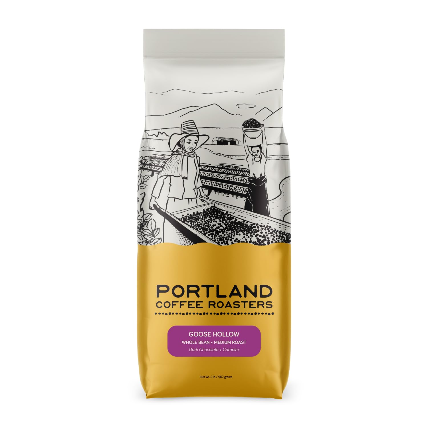 Portland Coffee Roasters, Goose Hollow, Whole Bean, Medium Roast, 32 oz