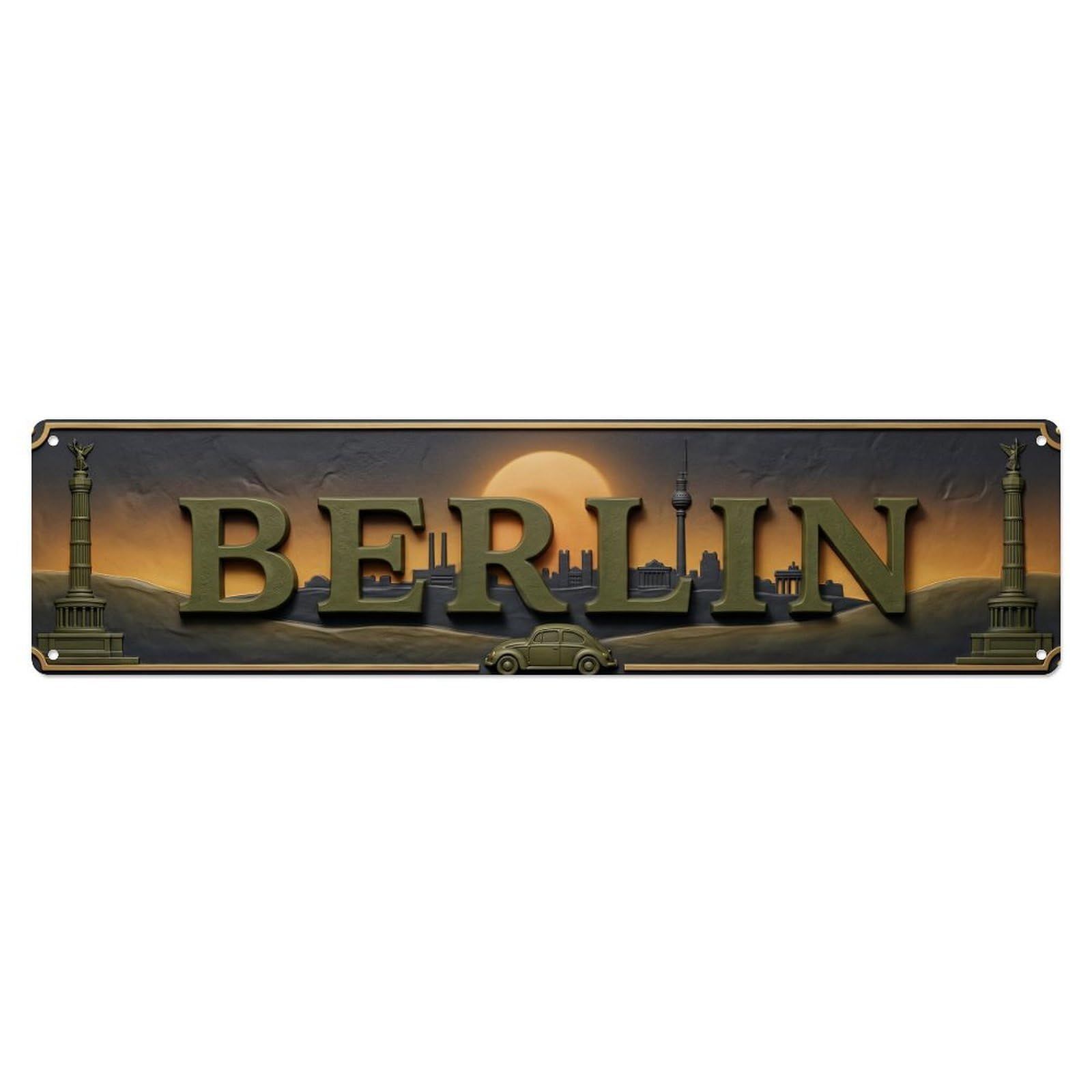 Retro Berlin Germany Metal Tin Sign