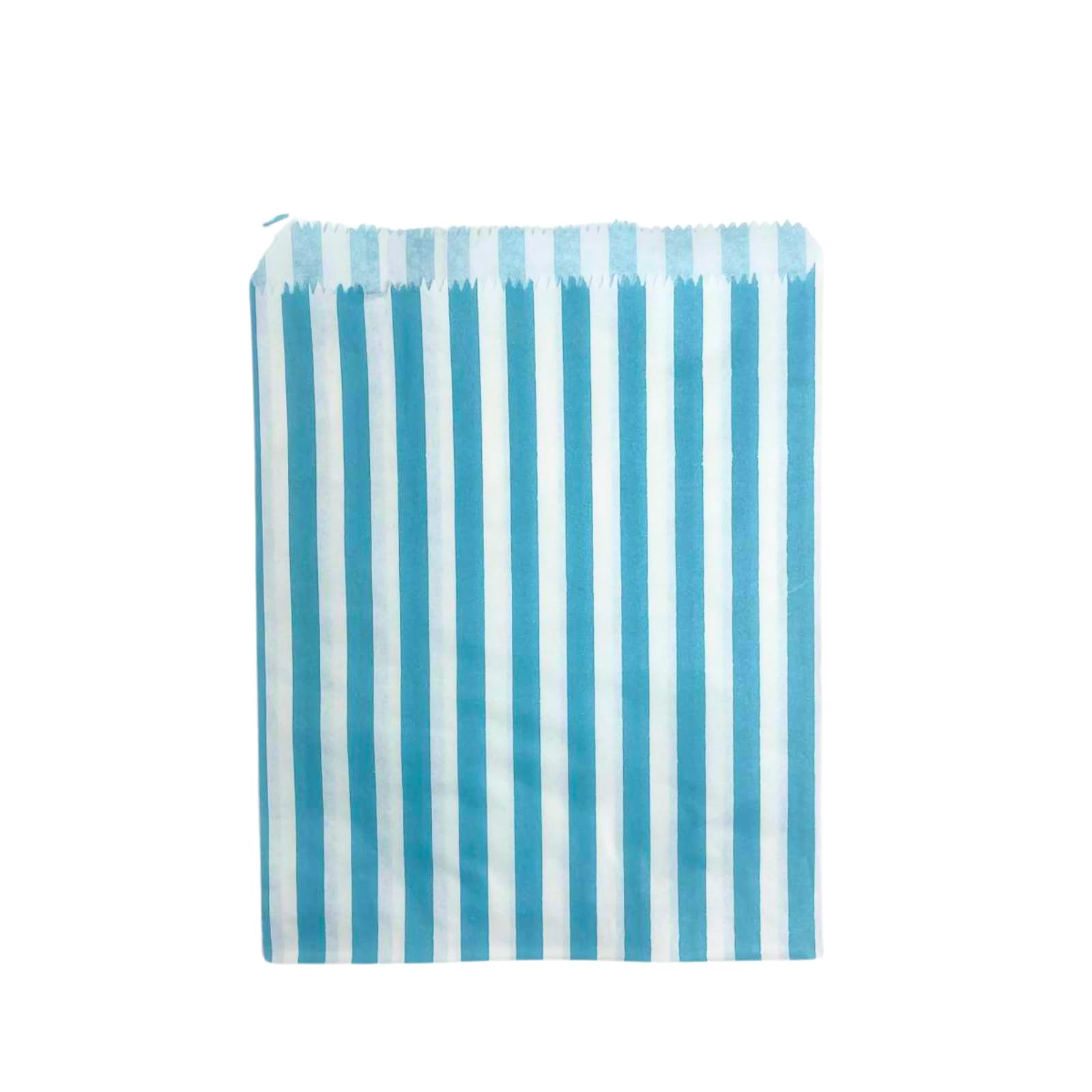Aqua Blue Pick N Mix Sweet Candy Striped Paper Treat Bags - 7x9" Pack of 500