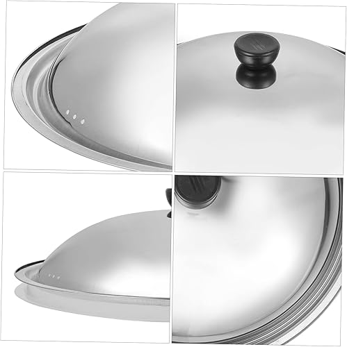 Miniatura 4 de Luxshiny Tapas de acero inoxidable para ollas y sartenes, tapas universales para ollas y sartenes, tapas de olla de repuesto resistentes con perilla