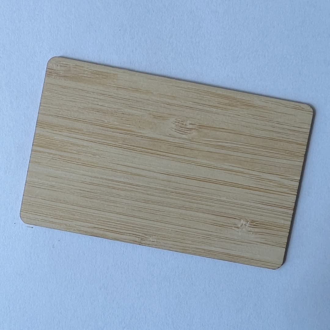 YARONGTECH NTAG215 NFC eco-friendly Wooden Card Work with TagMo and Amiibo for All NFC-Enabled Smartphones and Devices (Pack of 2) (Bamboo)