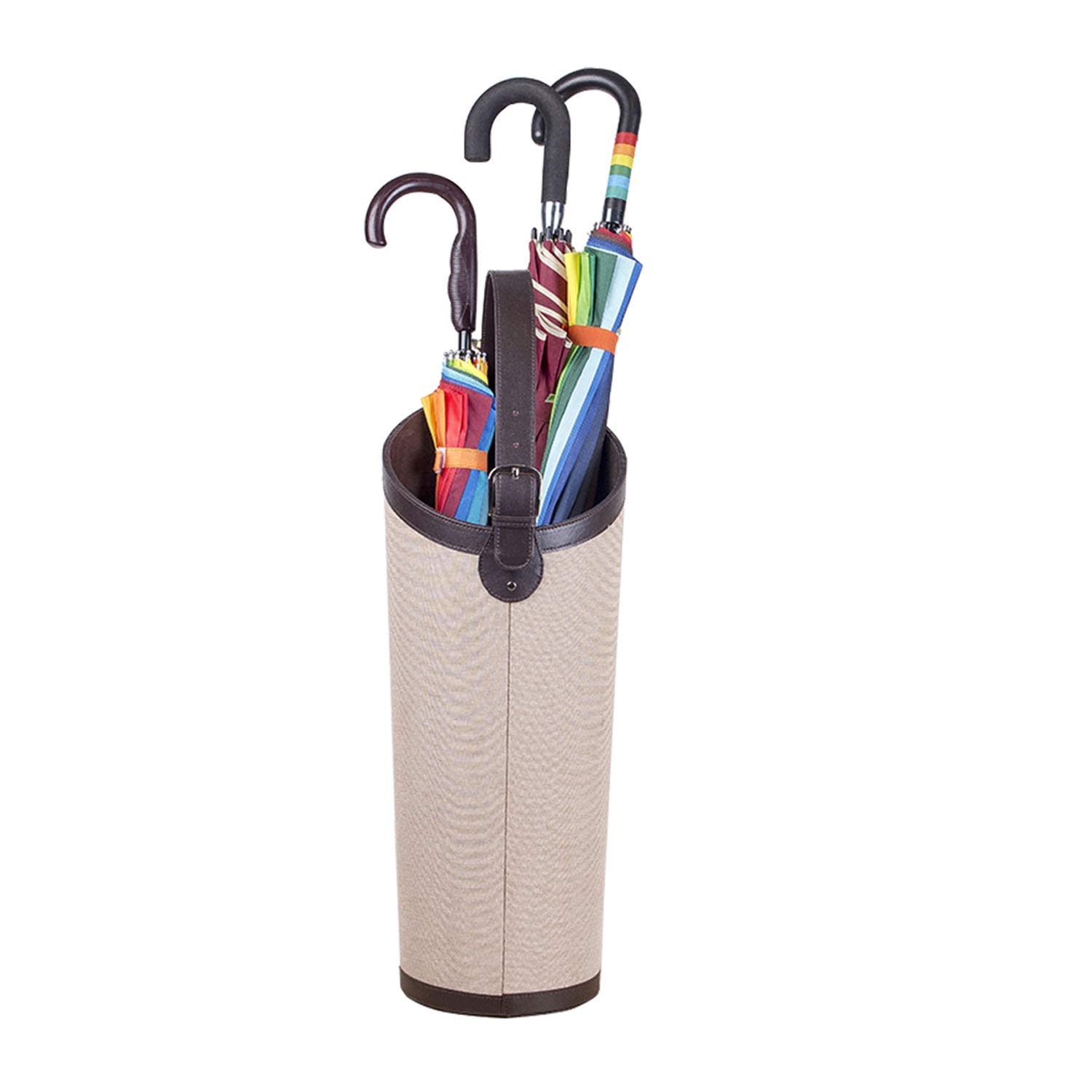 Porte-parapluie autoportant en cuir pour décoration d'entrée de maison - 69X20CM