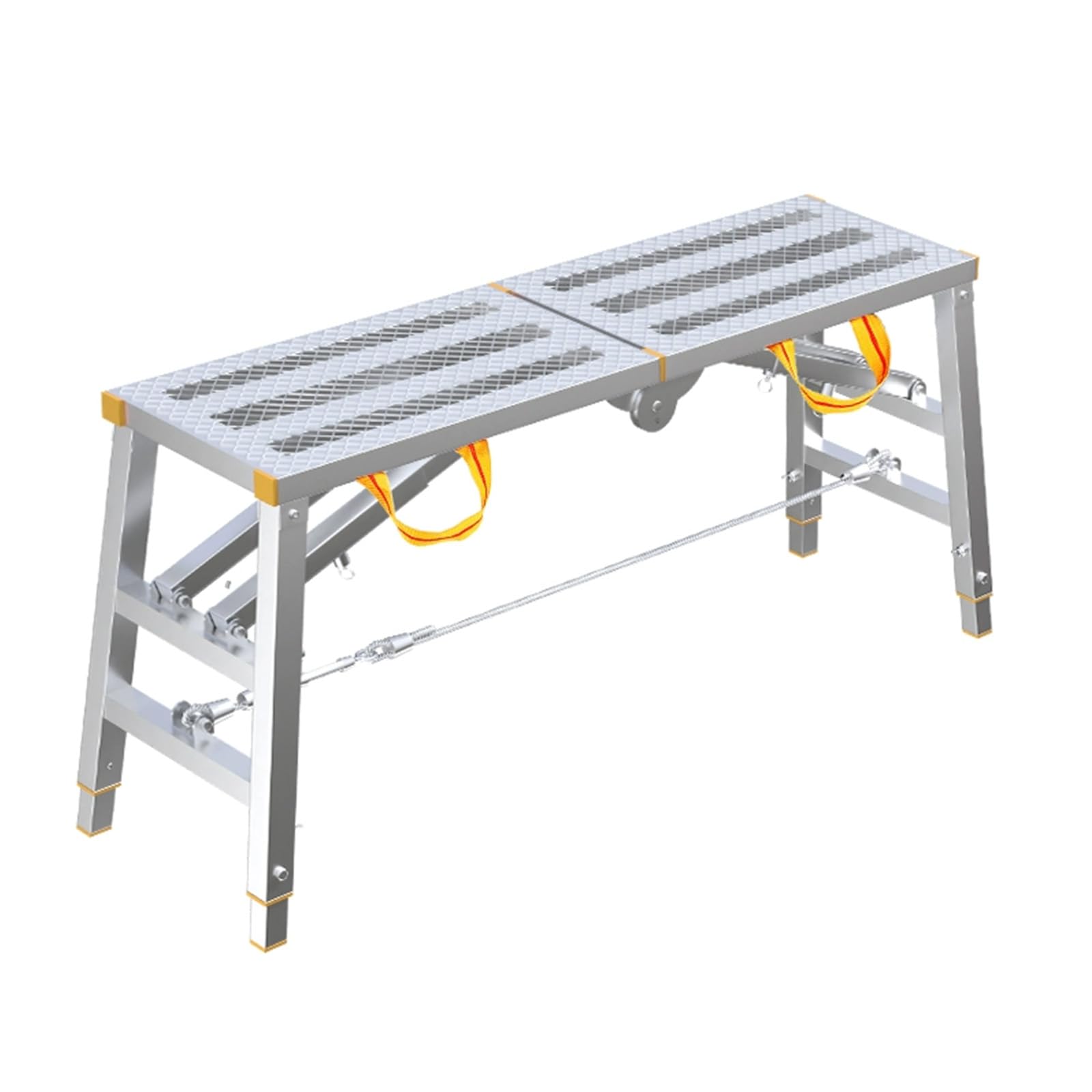 Plataforma de Trabajo Portátil Multifuncional de Aluminio,Plataforma de andamio,Plataforma de trabajo de aluminio para limpieza de techo,pintura y lavado de automóviles,carga máxima de (Size:160*30cm)